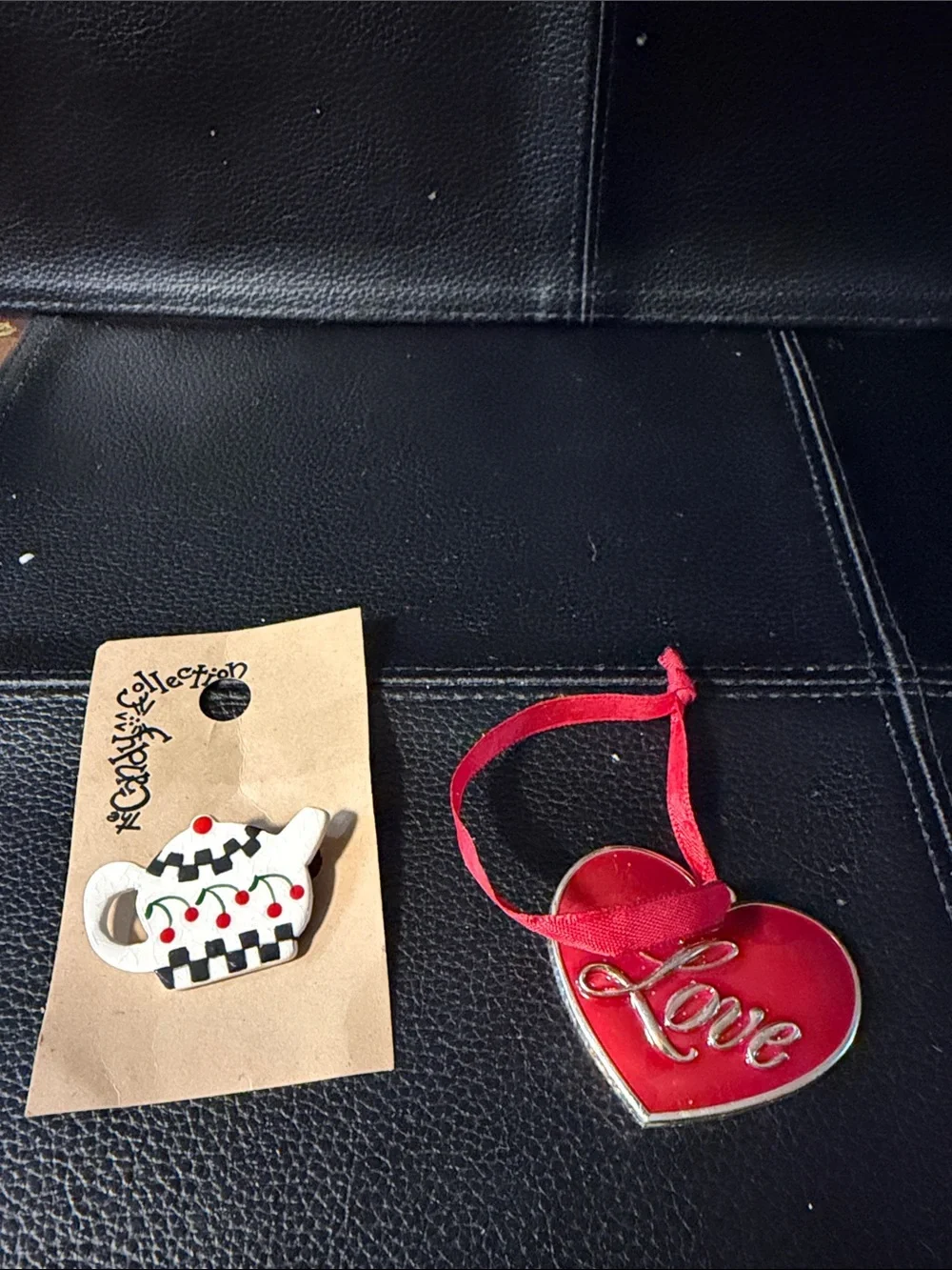 NWT THE CANDY COLLECTION PIN/BROOCH & HARVEY LEWIS ❤️ORNAMENT BUNDLE OF 2